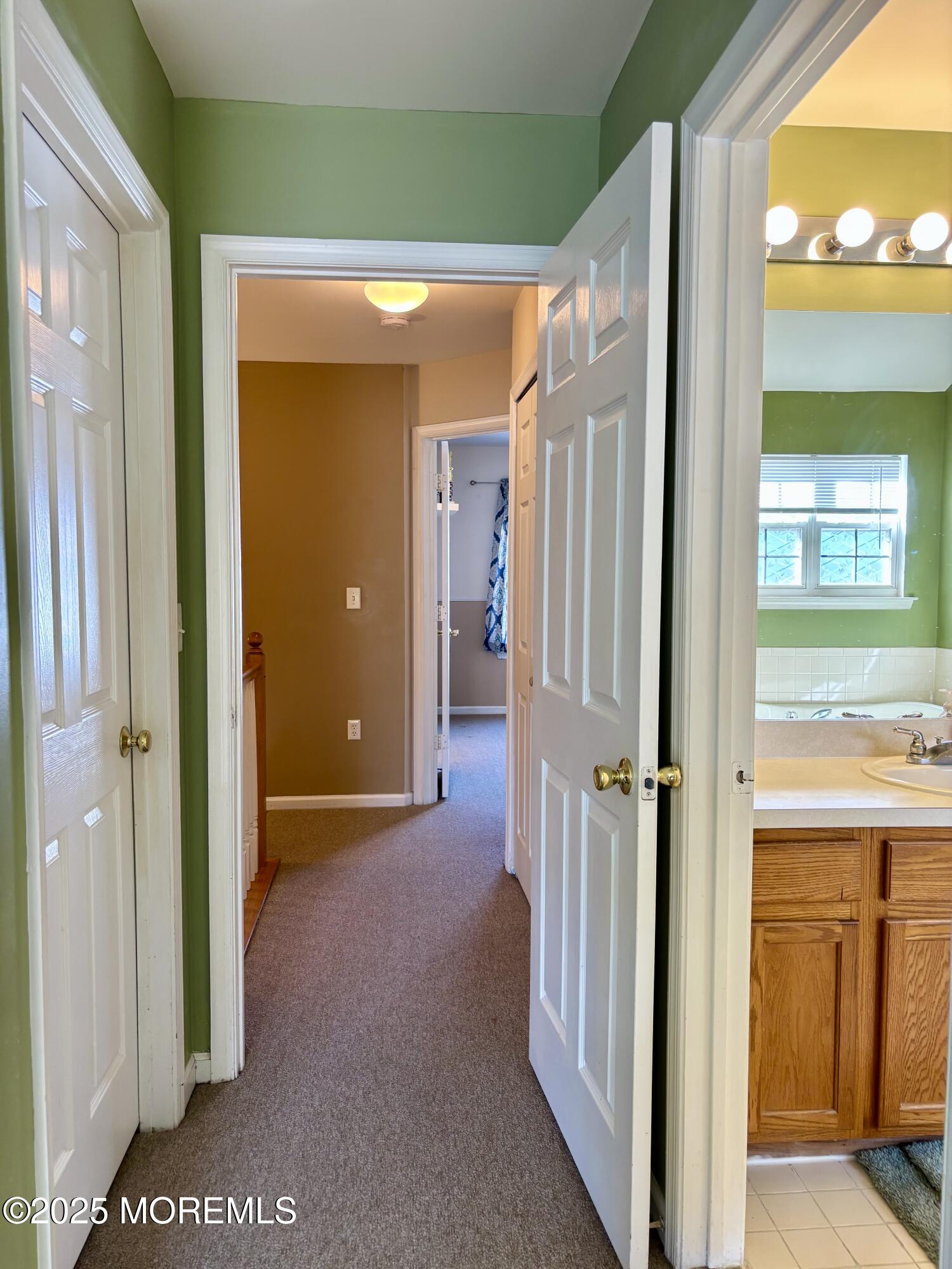 39 Rozalyn Lane, Unit 141 South Amboy, NJ 08879 - Photo 14 of 18 a view of a hallway with wooden shelves