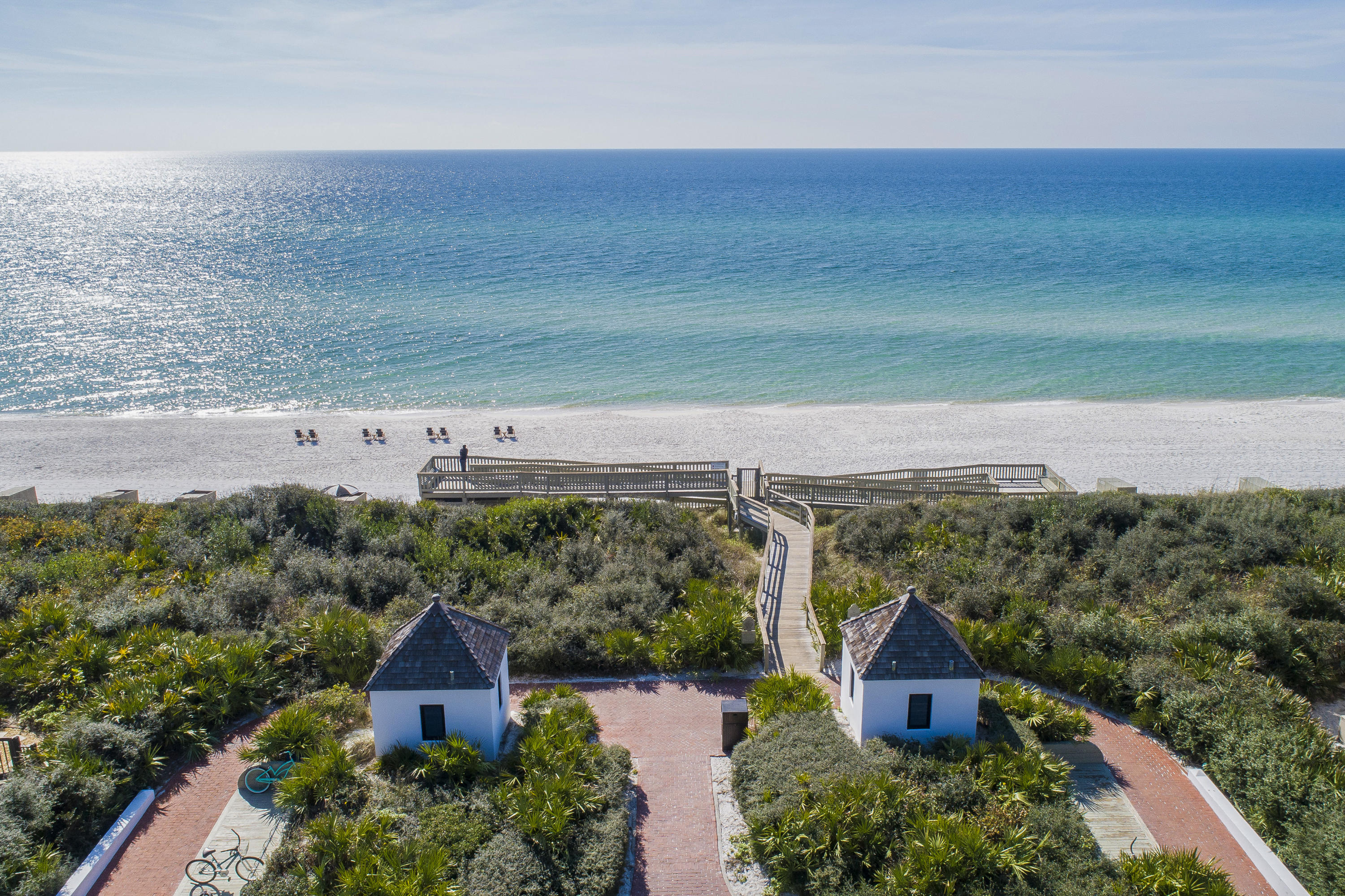 78 North Barrett Square, Unit 5 Inlet Beach, FL 32461 - Photo 20 of 25 an aerial view of a house with a garden