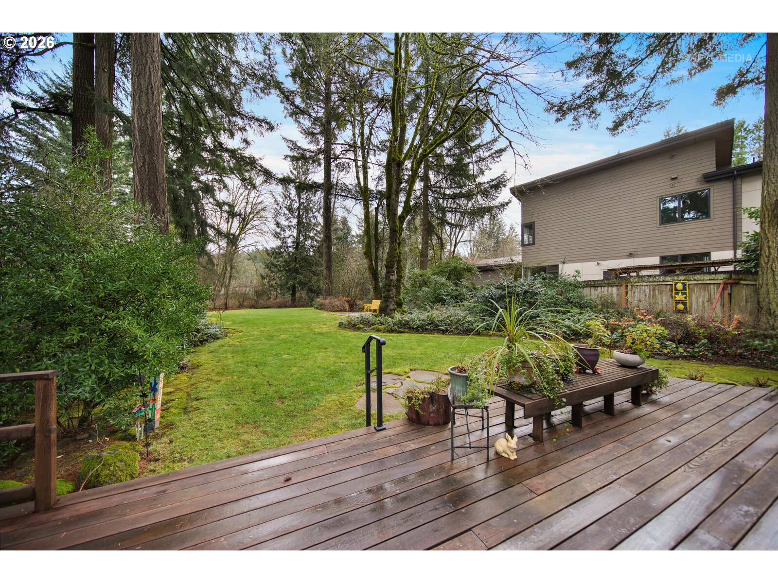 17738 Kelok Road Lake Oswego, OR 97034 - Photo 37 of 48 a view of a wooden deck with furniture