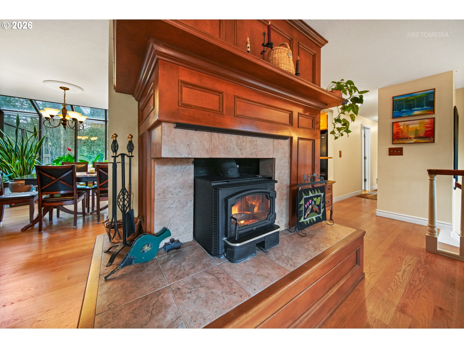 17738 Kelok Road Lake Oswego, OR 97034 - Photo 6 of 48 a living room with furniture and a fireplace