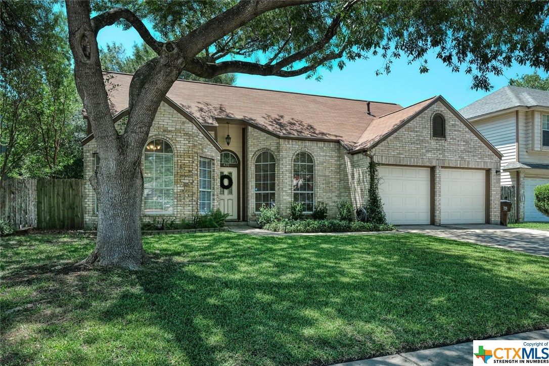 a view of a house with yard and tree s