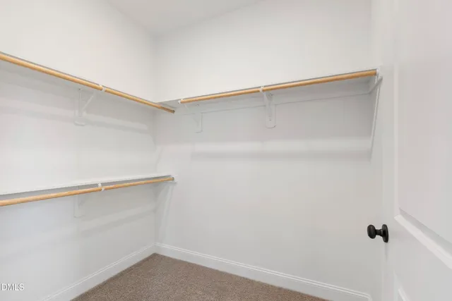 a view of small space with racks on the wall