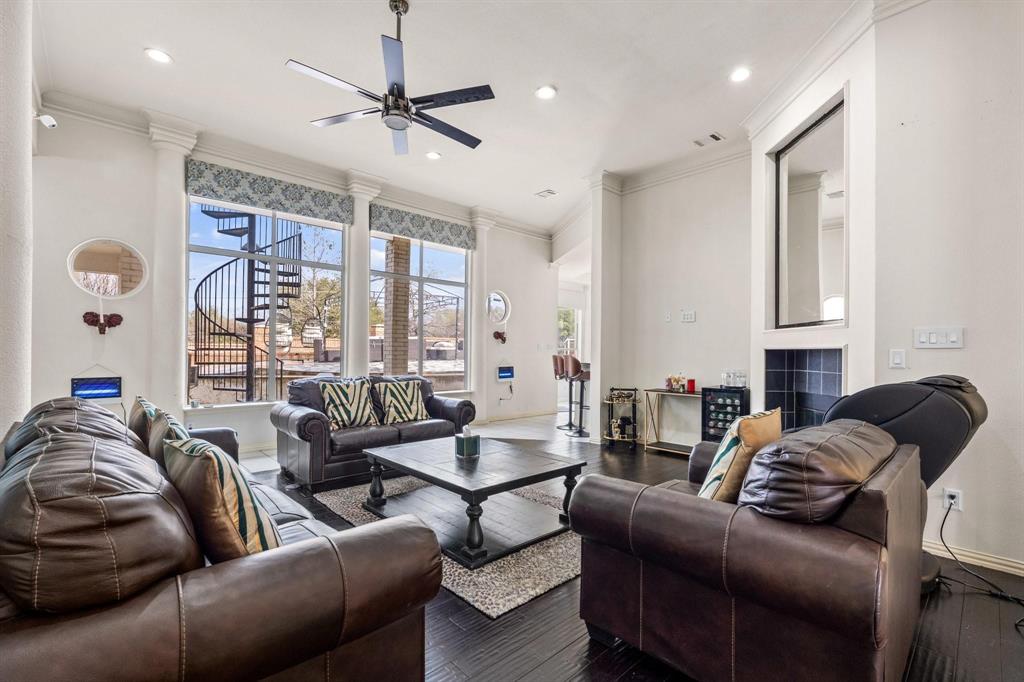 200 Mill Crossing West Colleyville, TX 76034 - Photo 16 of 40 a living room with furniture ceiling fan and a window