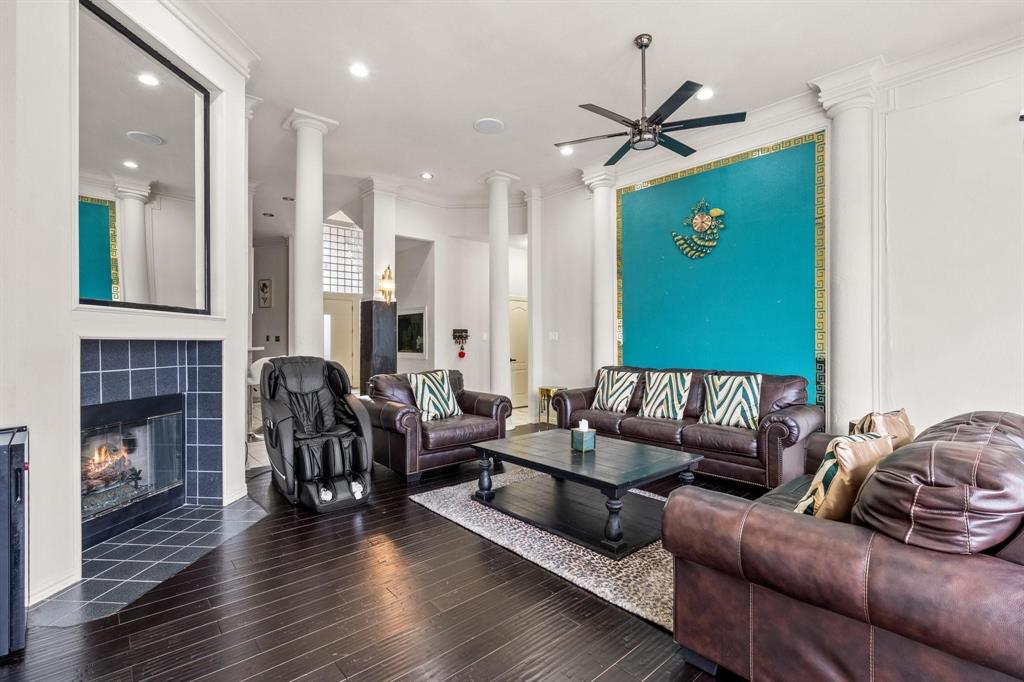 200 Mill Crossing West Colleyville, TX 76034 - Photo 17 of 40 a living room with furniture and a fireplace