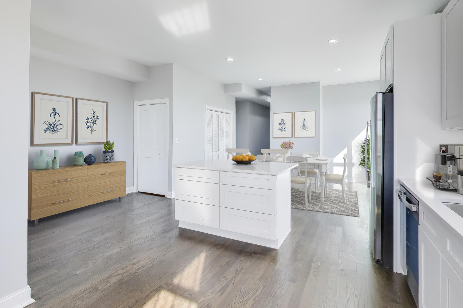 313 East 60th Street, Unit 4 Chicago, IL 60637 - Photo 14 of 42 a view of living room with furniture and wooden floor