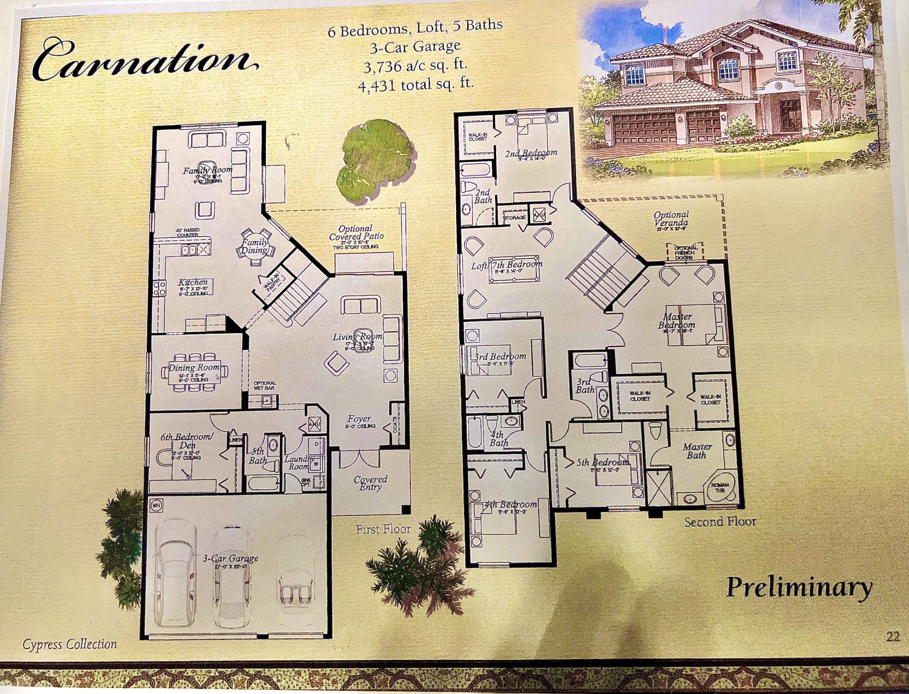 7955 Emerald Winds Circle Boynton Beach, FL 33473 - Photo 66 of 66 Carnation Floor-plan