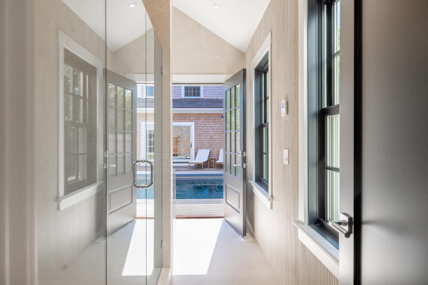 12 Derrymore Road Nantucket, MA 02554 - Photo 16 of 35 a view of a bathroom from a hallway