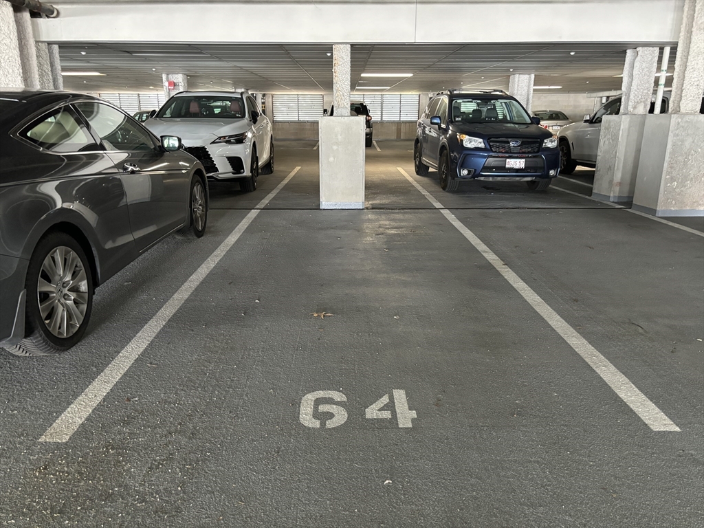 a view of a cars parking space
