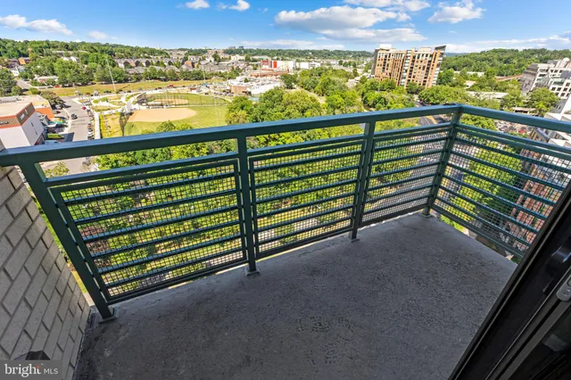 a view of city from balcony
