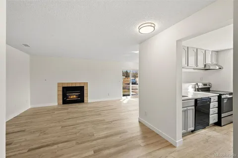 a view of kitchen and microwave