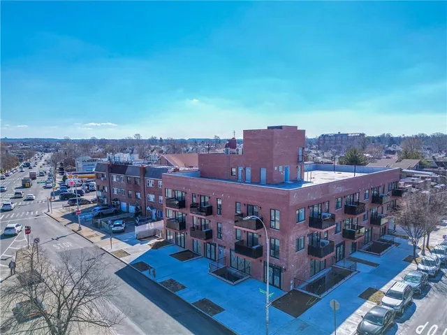 an aerial view of a city