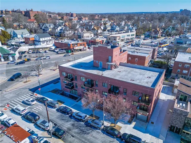 an aerial view of a city