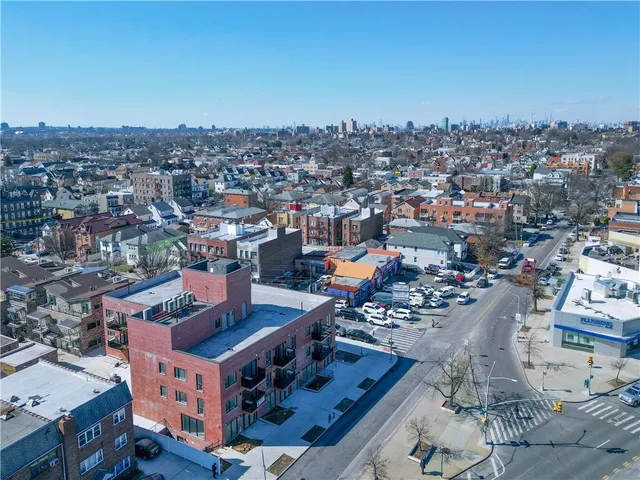 an aerial view of a city