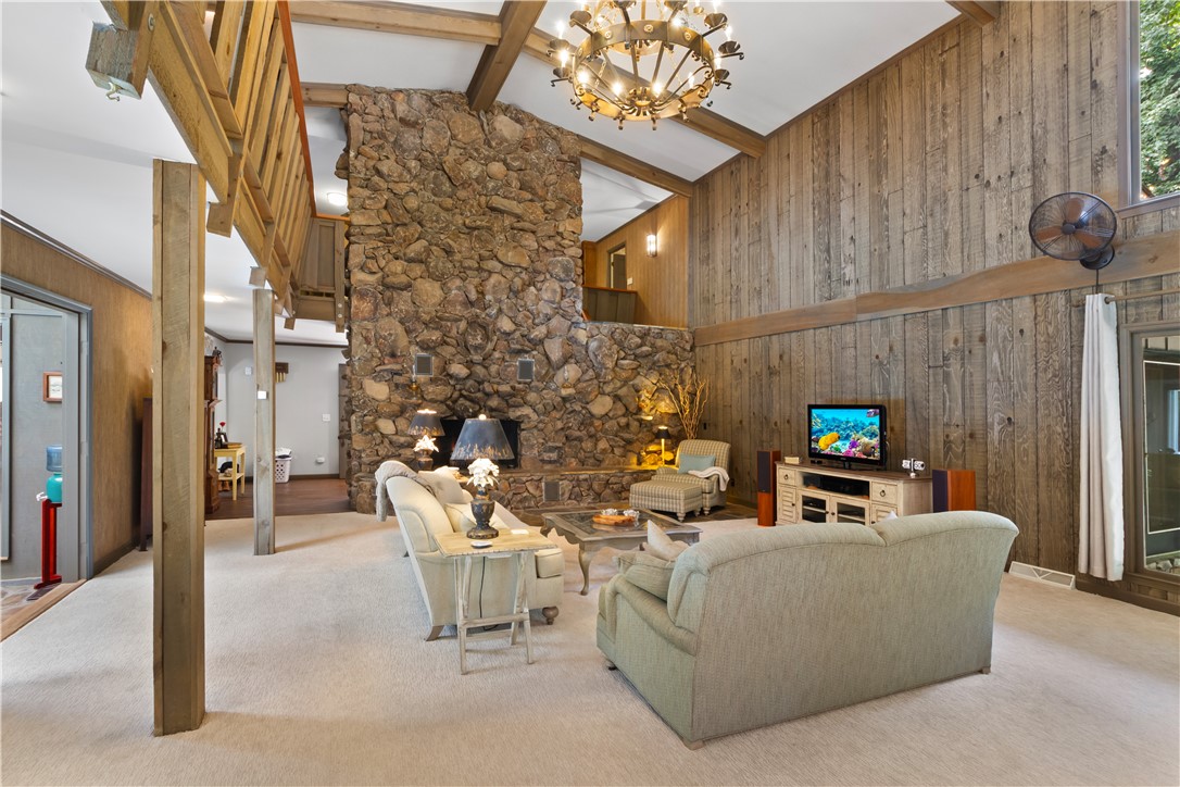 212 Middleton Shores Drive Anderson, SC 29621 - Photo 10 of 50 Great Room with 22ft Stone Fireplace