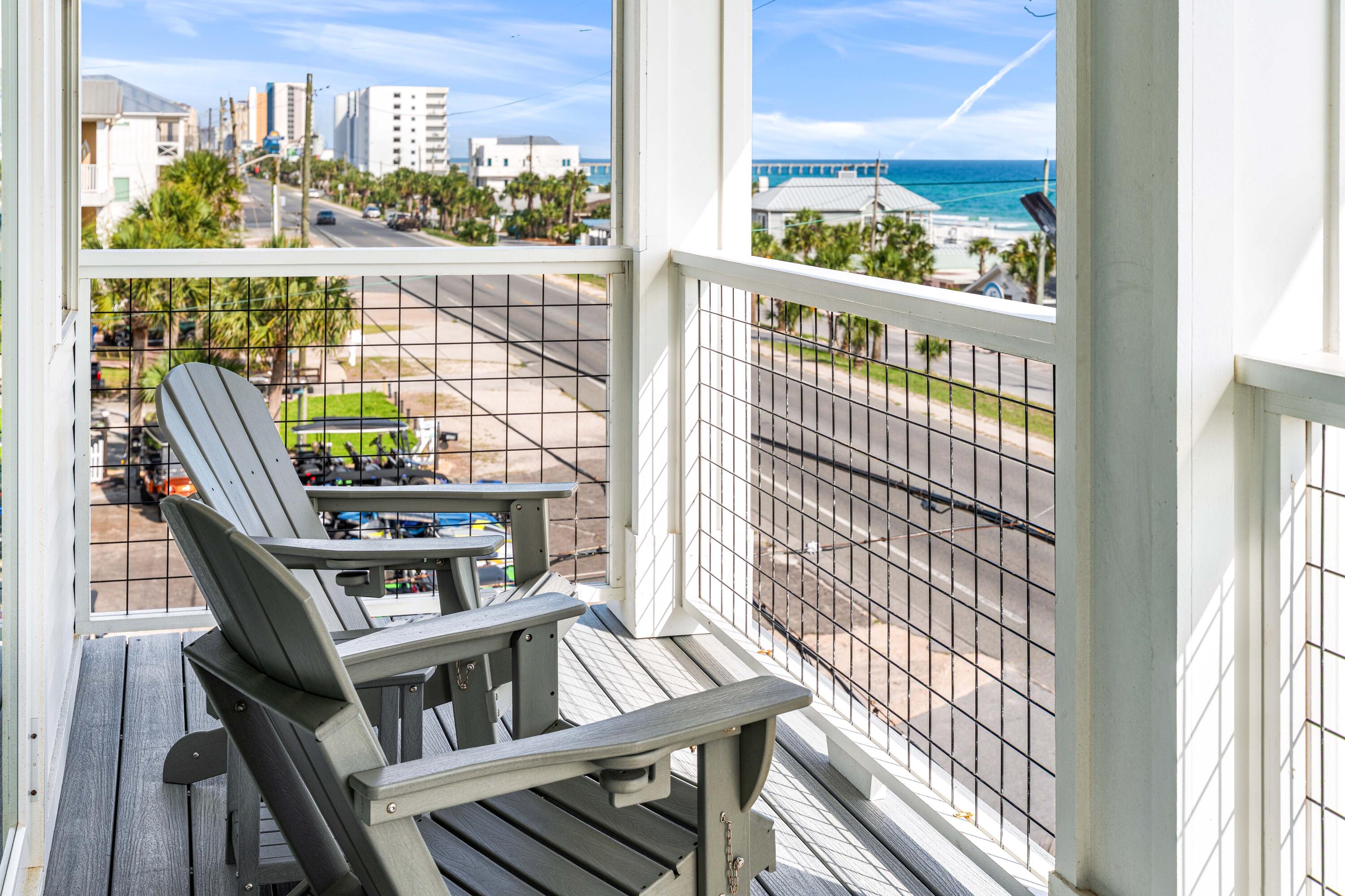 13308 Front Beach Road Panama City Beach, FL 32407 - Photo 39 of 68 3rd FL Primary Balcony w/ Gulf View