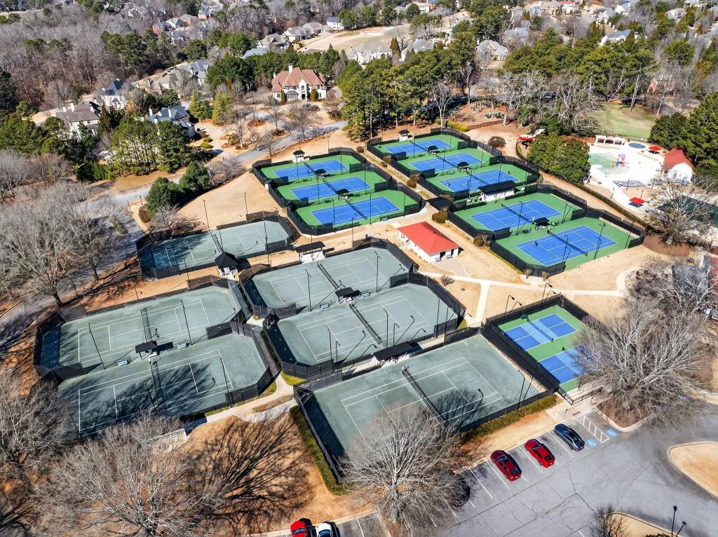 2761 Calloway Court Duluth, GA 30097 - Photo 113 of 124 an aerial view of a house an outdoor space and seating area