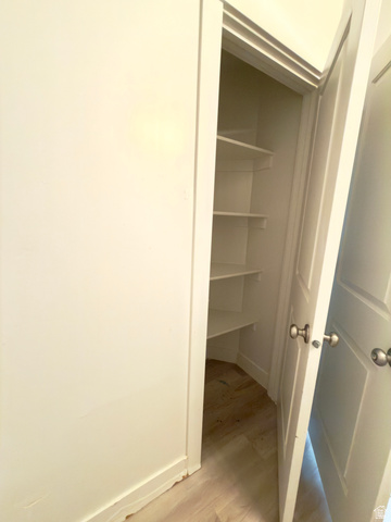1823 South Longview Road Santaquin, UT 84655 - Photo 38 of 69 Storage closet featuring multiple built-in shelves and light wood-finish flooring