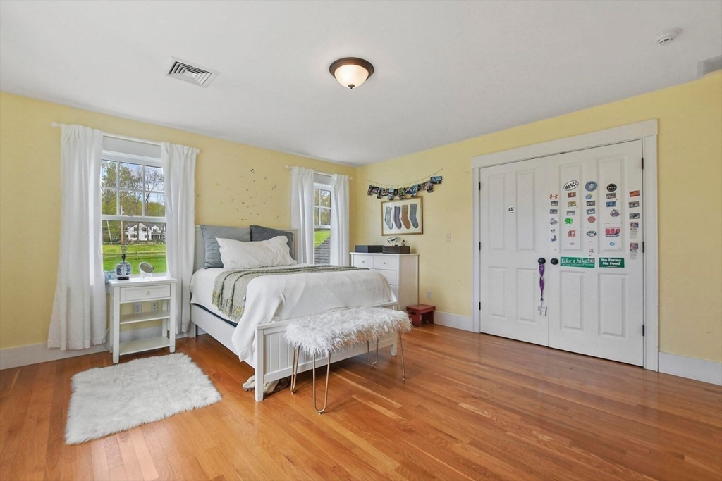 29 River Road Topsfield, MA 01983 - Photo 24 of 31 a bedroom with a bed and wooden floor