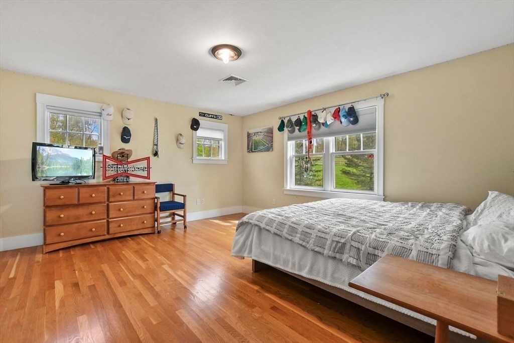 29 River Road Topsfield, MA 01983 - Photo 25 of 31 a bedroom with a bed and wooden floor