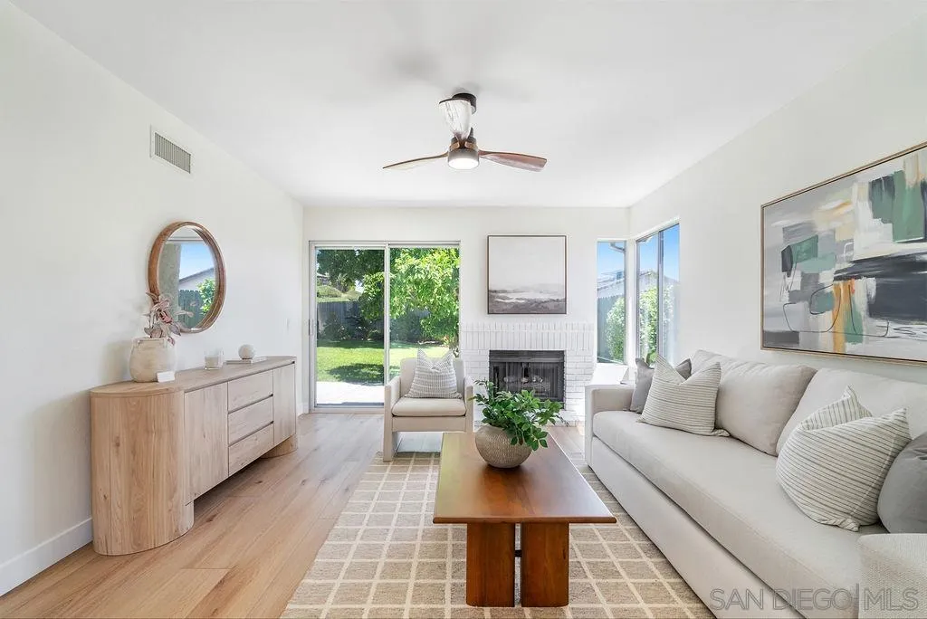 13489 Ridley Road San Diego, CA 92129 - Photo 7 of 36 a living room with furniture and a fireplace