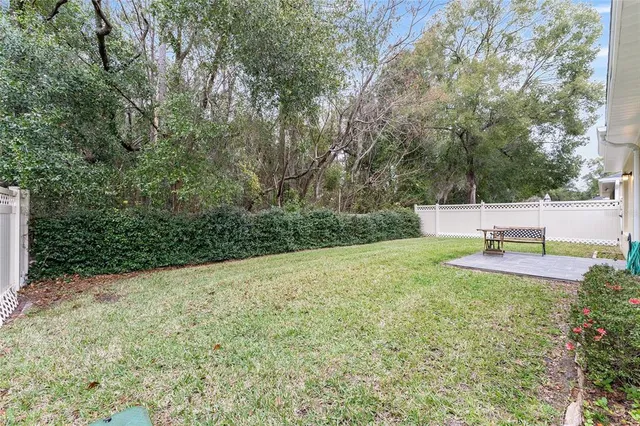 a view of a backyard