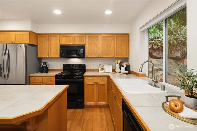 a room with furniture and a window