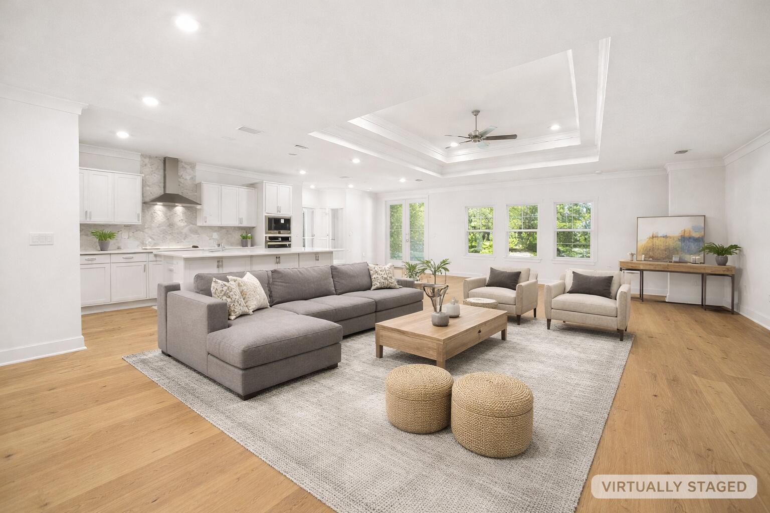 785 Old Ferry Road Santa Rosa Beach, FL 32459 - Photo 12 of 56 a living room with furniture and a chandelier