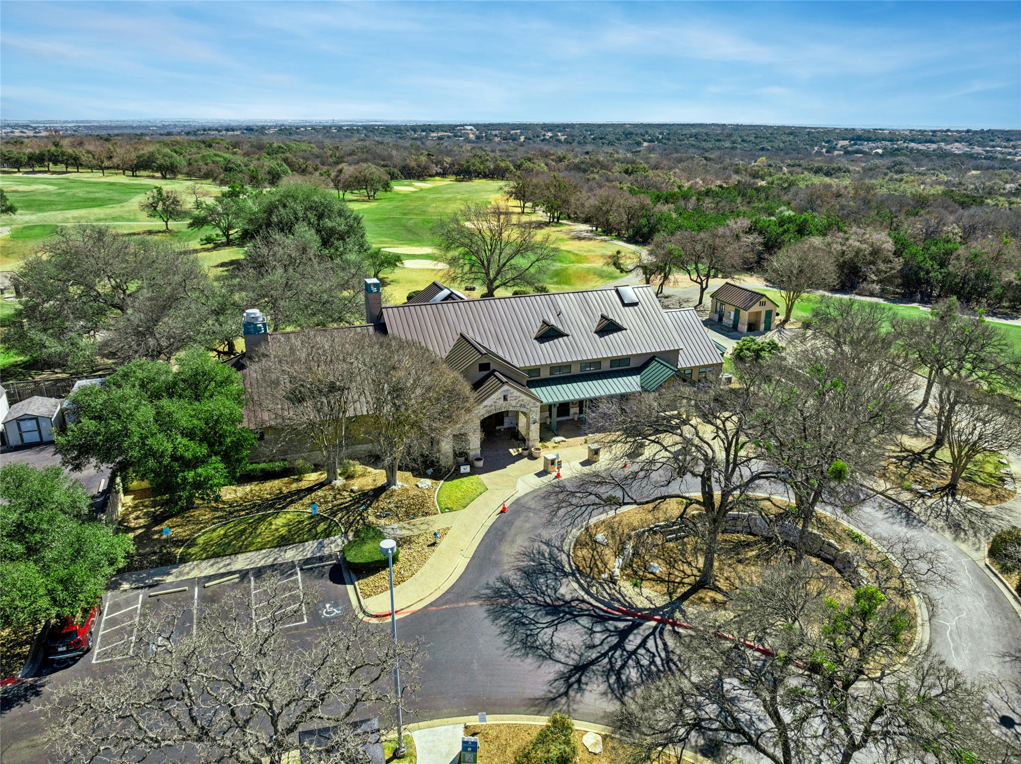 111 Hampton Circle Georgetown, TX 78633 - Photo 29 of 34 an aerial view of a house with garden space and ocean view