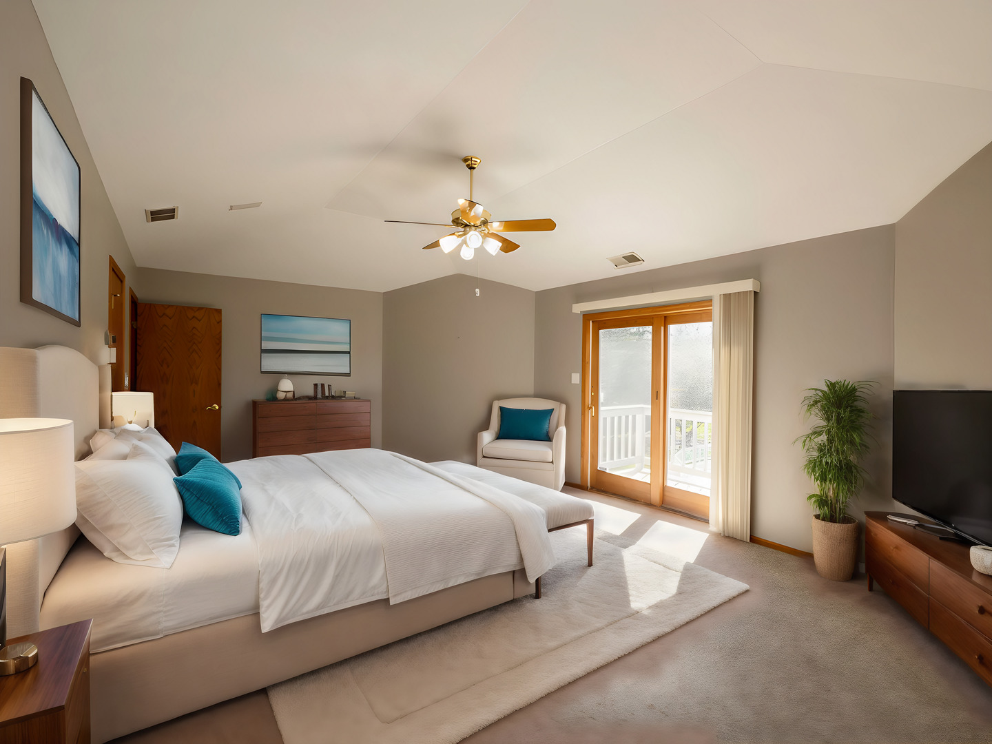 13310 Derby Road Lemont, IL 60439 - Photo 23 of 48 a bedroom with a bed and a flat screen tv