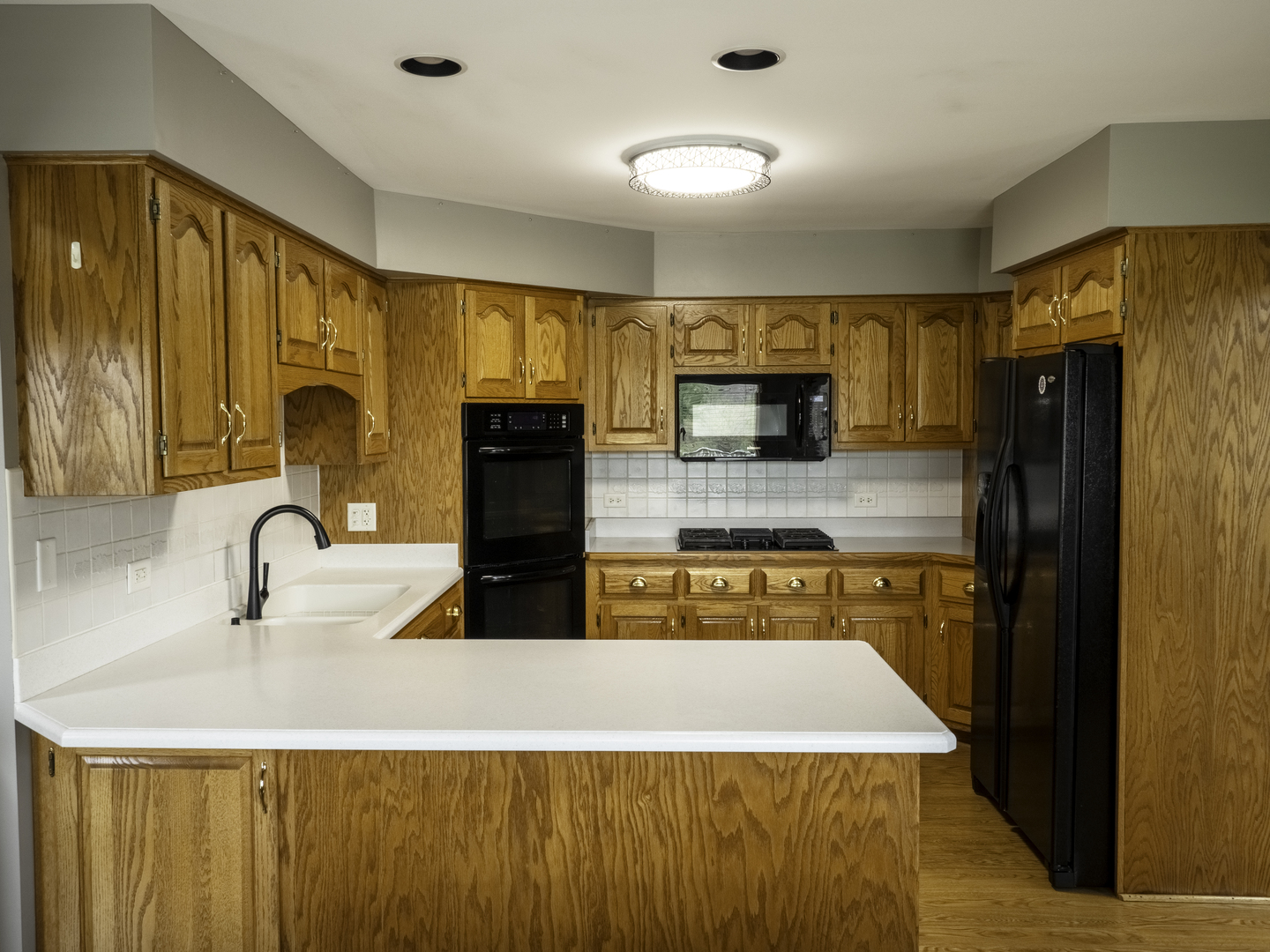 13310 Derby Road Lemont, IL 60439 - Photo 8 of 48 a kitchen with stainless steel appliances a sink and a refrigerator