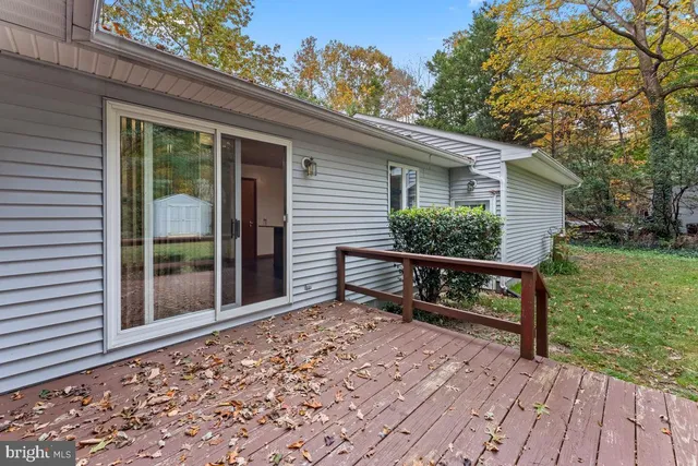 a view of a bench in the backyard