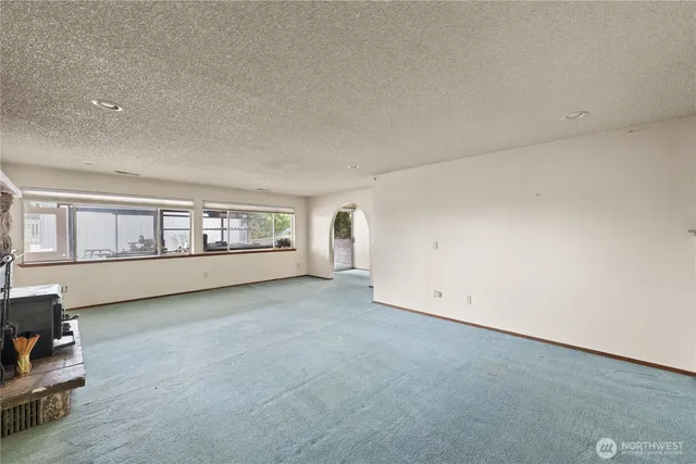 a view of backyard with green space