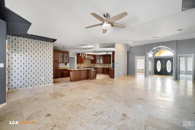 a view of a livingroom with a flat screen tv