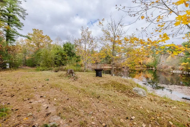 a view of back yard of the house