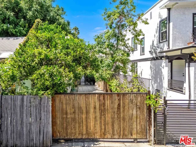 a view of wooden fence
