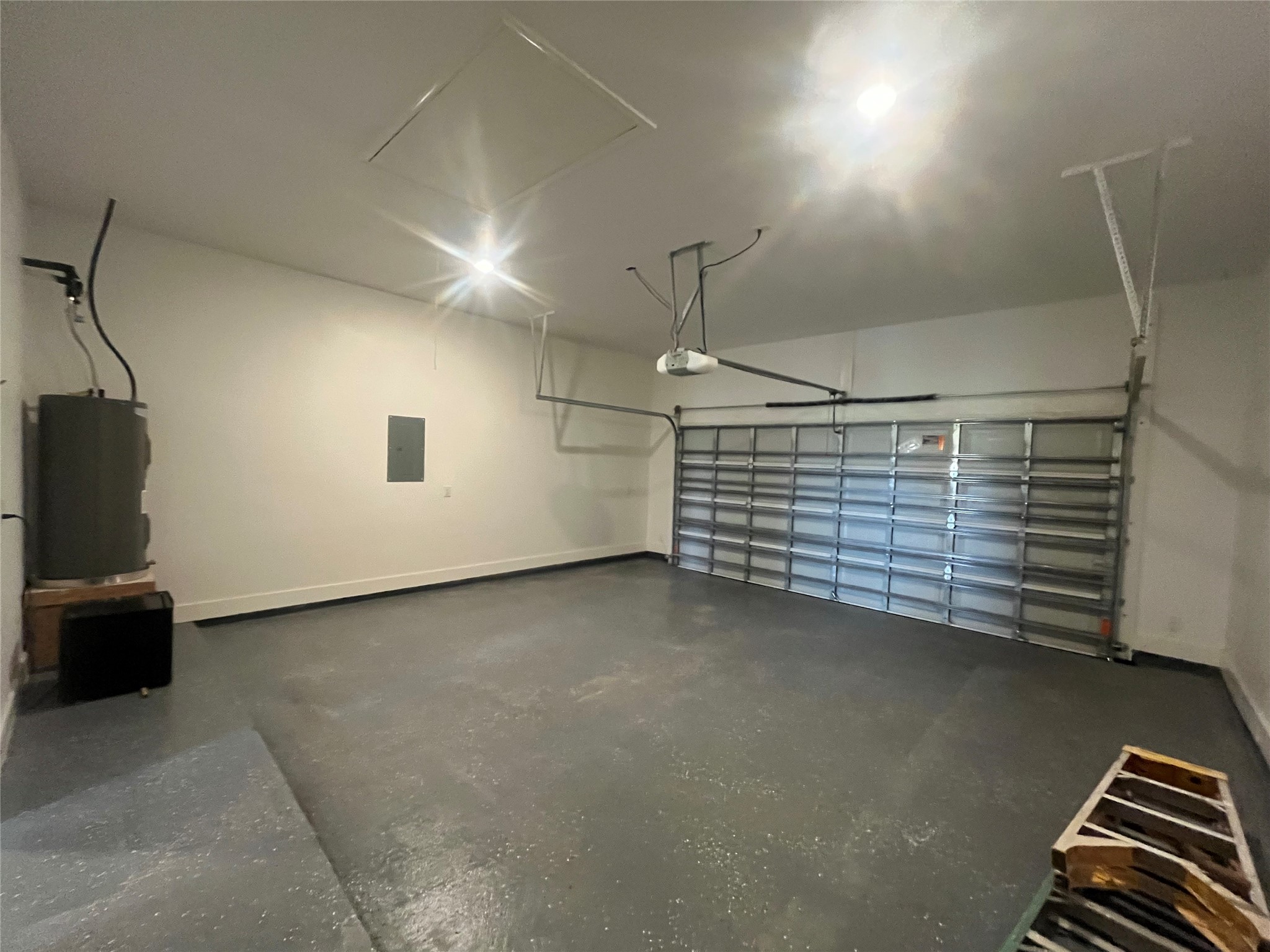 Garage with epoxy floor