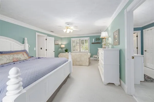 a view of staircase with wooden floor and a rug