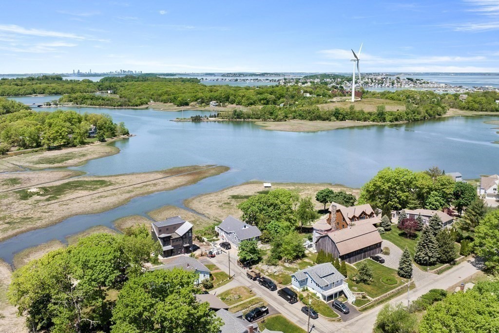 10 Chestnut Place Hingham, MA 02043 - Photo 37 of 41 an aerial view of a house with a lake view