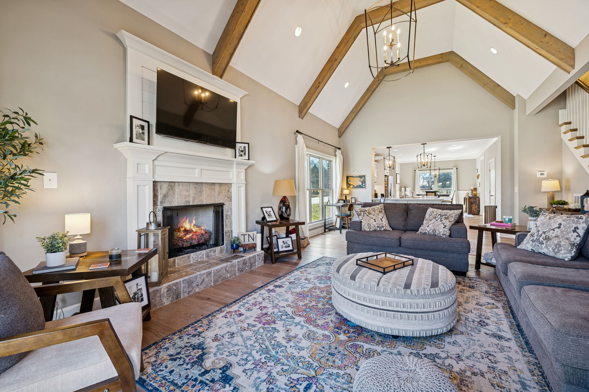 301 Timber Lane Lebanon, TN 37087 - Photo 17 of 74 a living room with furniture and a fireplace
