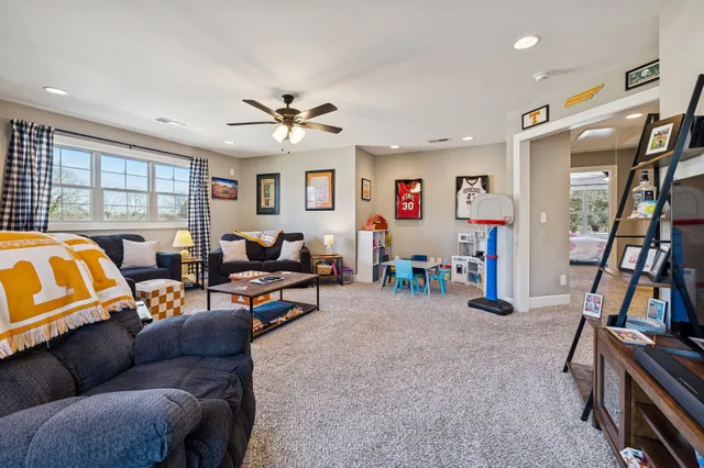 a view of a terrace with furniture