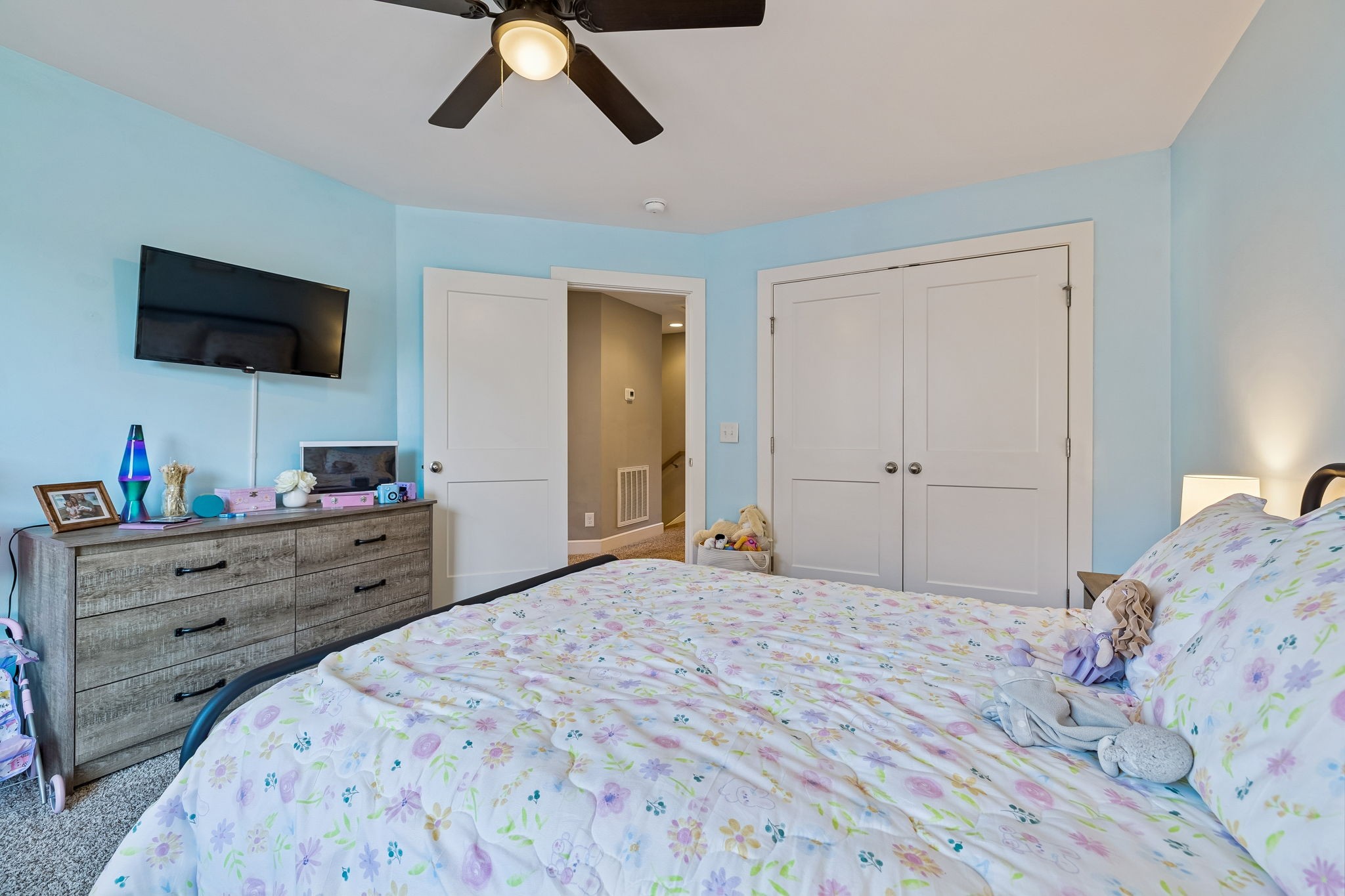 301 Timber Lane Lebanon, TN 37087 - Photo 46 of 74 a bedroom with a bed and a flat screen tv