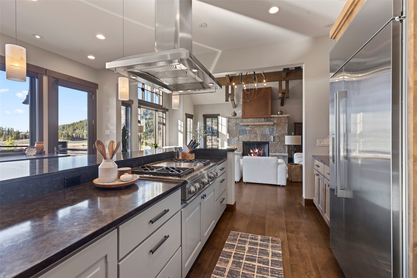 436 Gold Run Road Breckenridge, CO 80424 - Photo 15 of 50 Beautiful metal venting hood as a centerpiece of the kitchen.