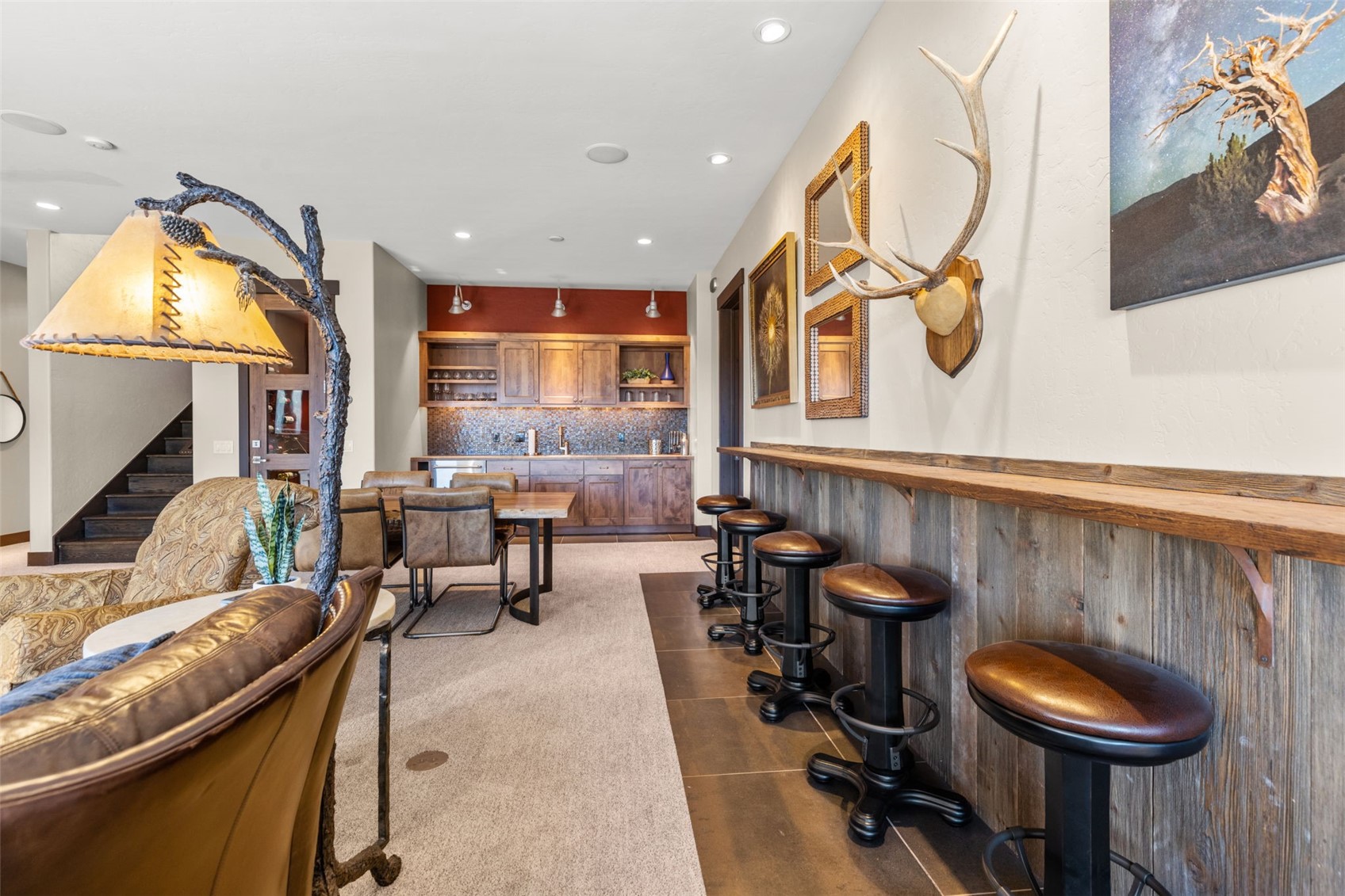 436 Gold Run Road Breckenridge, CO 80424 - Photo 33 of 50 Built-in bar top with bar stools.