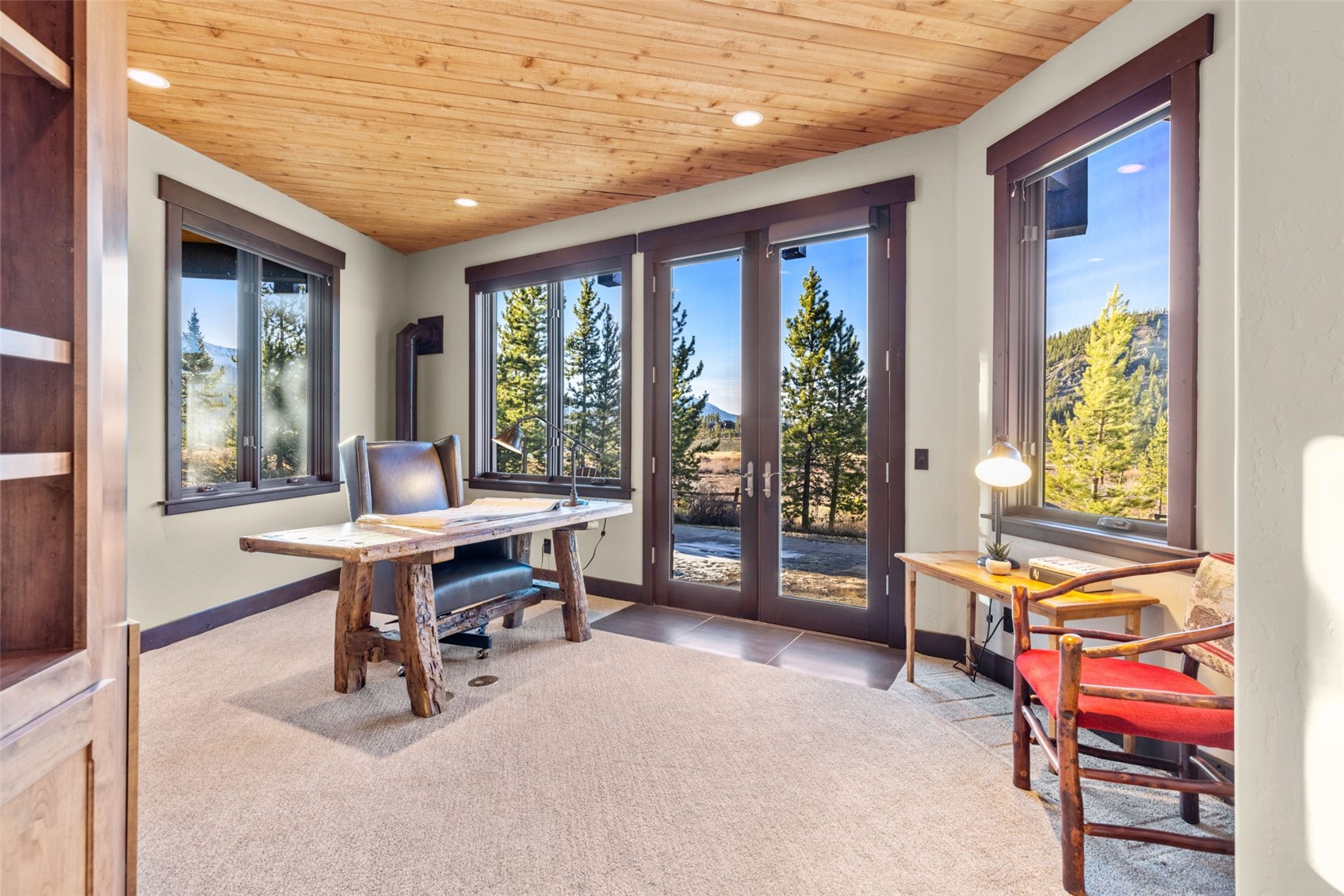 436 Gold Run Road Breckenridge, CO 80424 - Photo 37 of 50 Large office with double doors to the patio, lots of light, and views! Could be used as an additional sleeping area.
