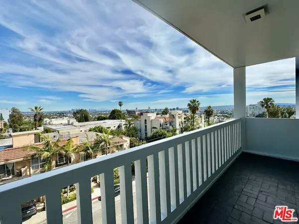 a view of city from balcony