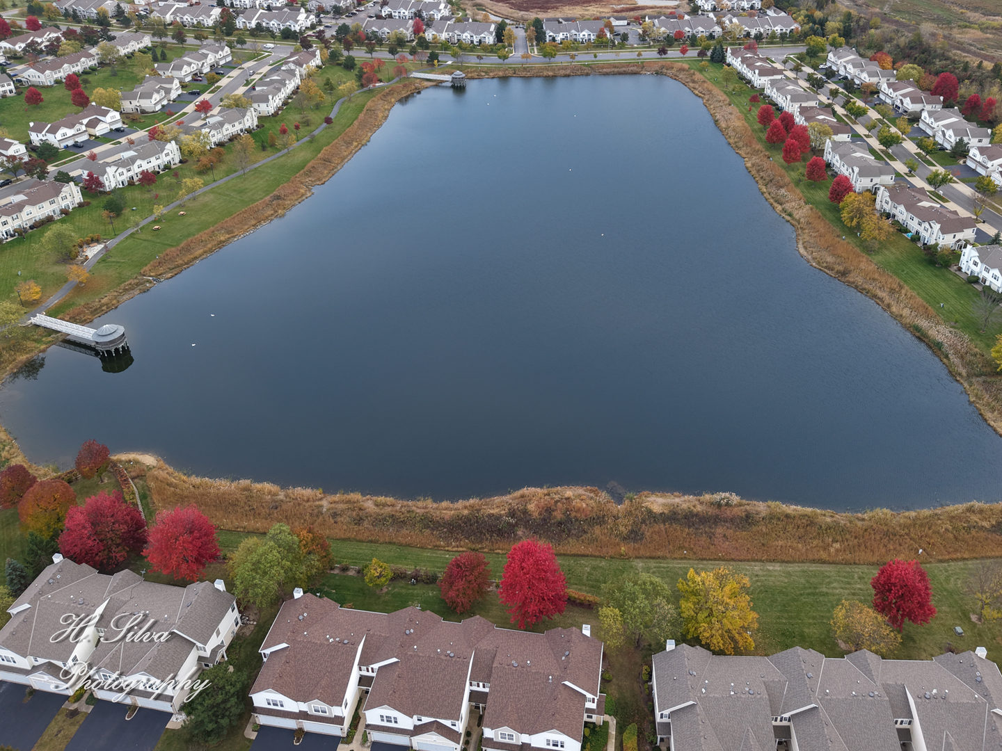 1431 Silverstone Drive, Unit 1431 Carpentersville, IL 60110 - Photo 17 of 18 an aerial view of residential houses with outdoor space