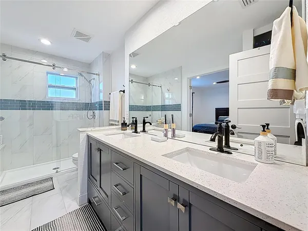 a front view of house with yard and outdoor seating