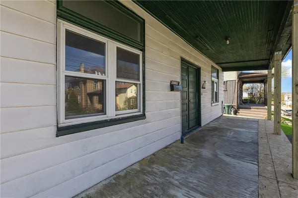 a view of front door of house