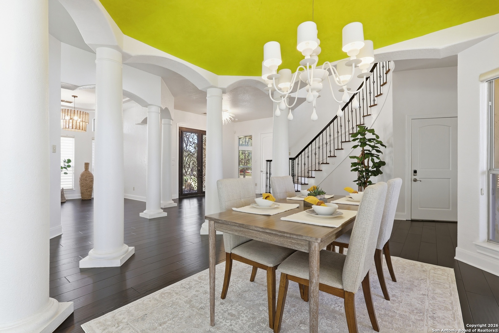 2435 Winding View San Antonio, TX 78260 - Photo 17 of 57 a view of a dining room with furniture and wooden floor