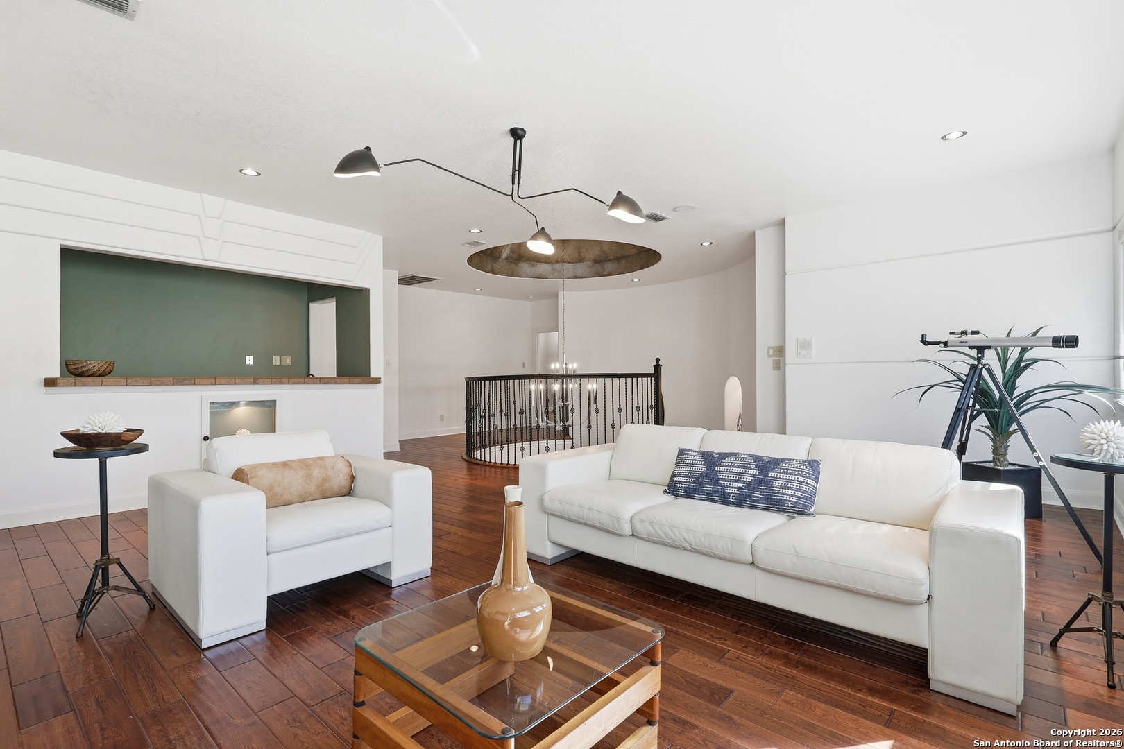 2435 Winding View San Antonio, TX 78260 - Photo 38 of 57 a living room with furniture a flat screen tv and a couch